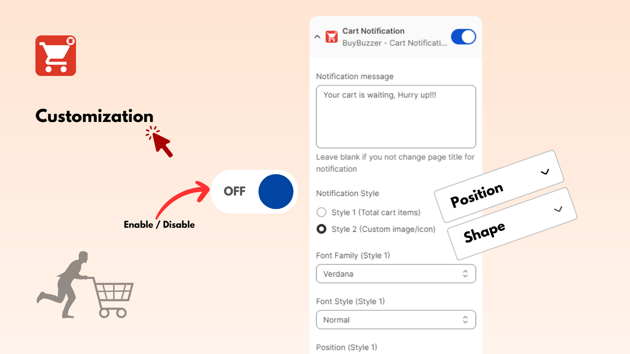 Cart Notification Customization