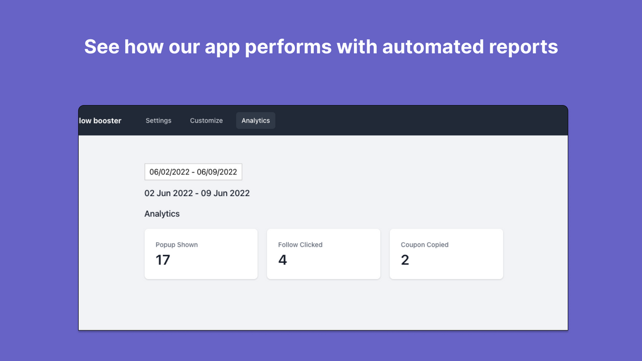 Analytics and report