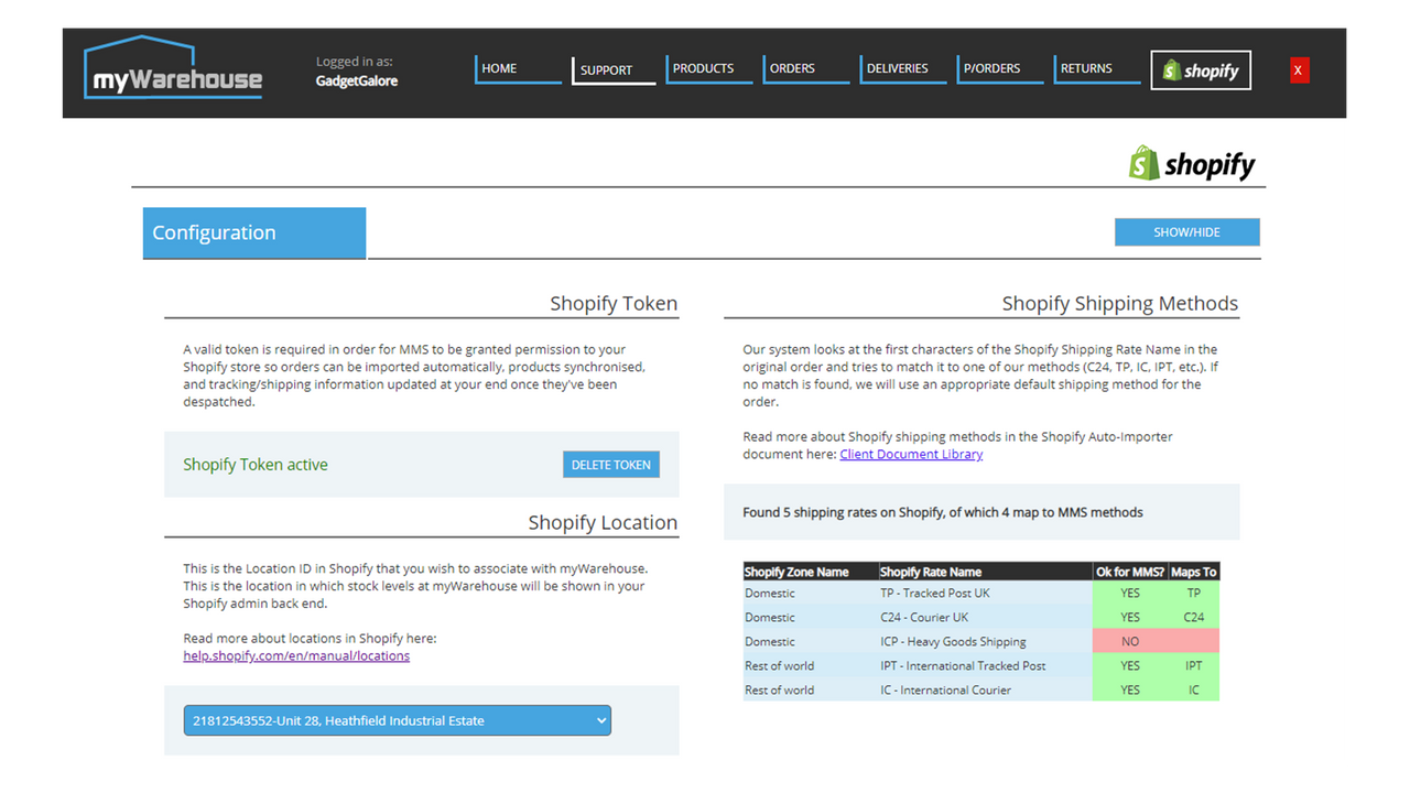 myWarehouse Order Fulfilment