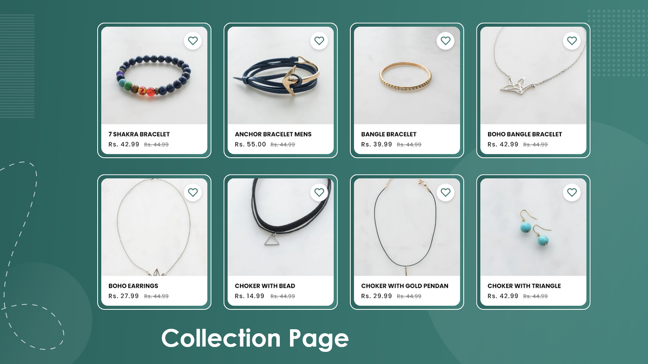 Add products to the wishlist directly from collections.