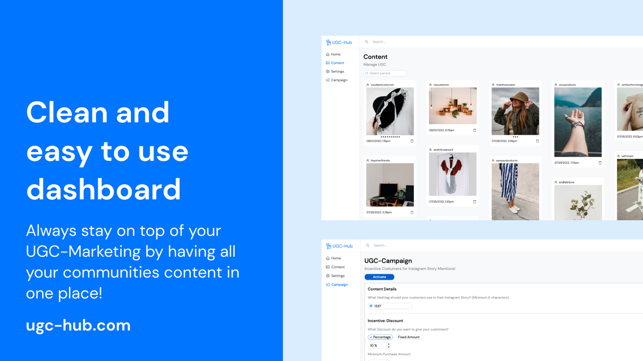 Save and manage stories automatically user generated content