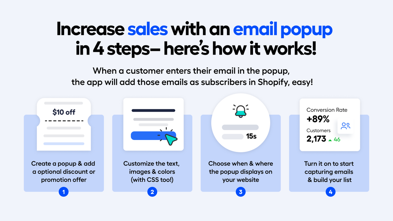 Increase sales with an email popup in 4 steps