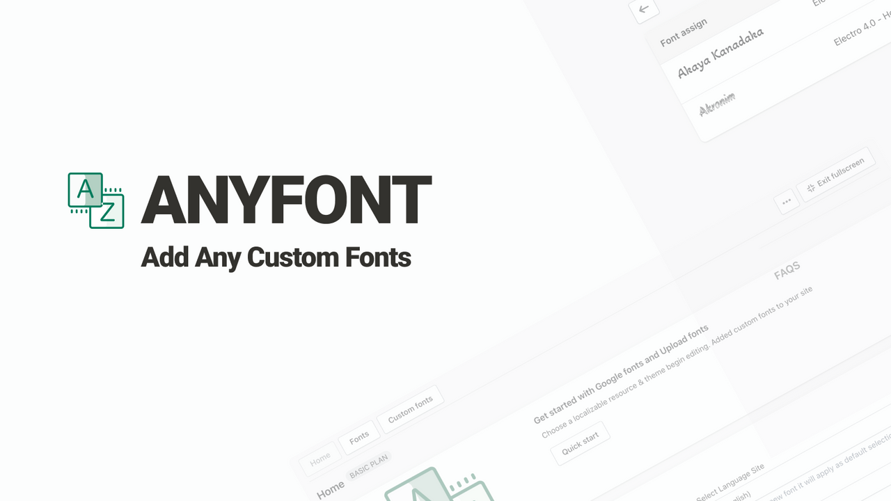AZ: Google Font & Custom Fonts