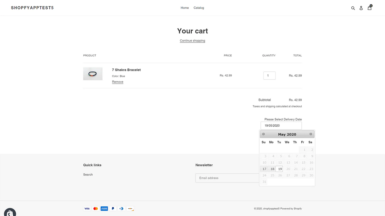 Stensiled Delivery Date App