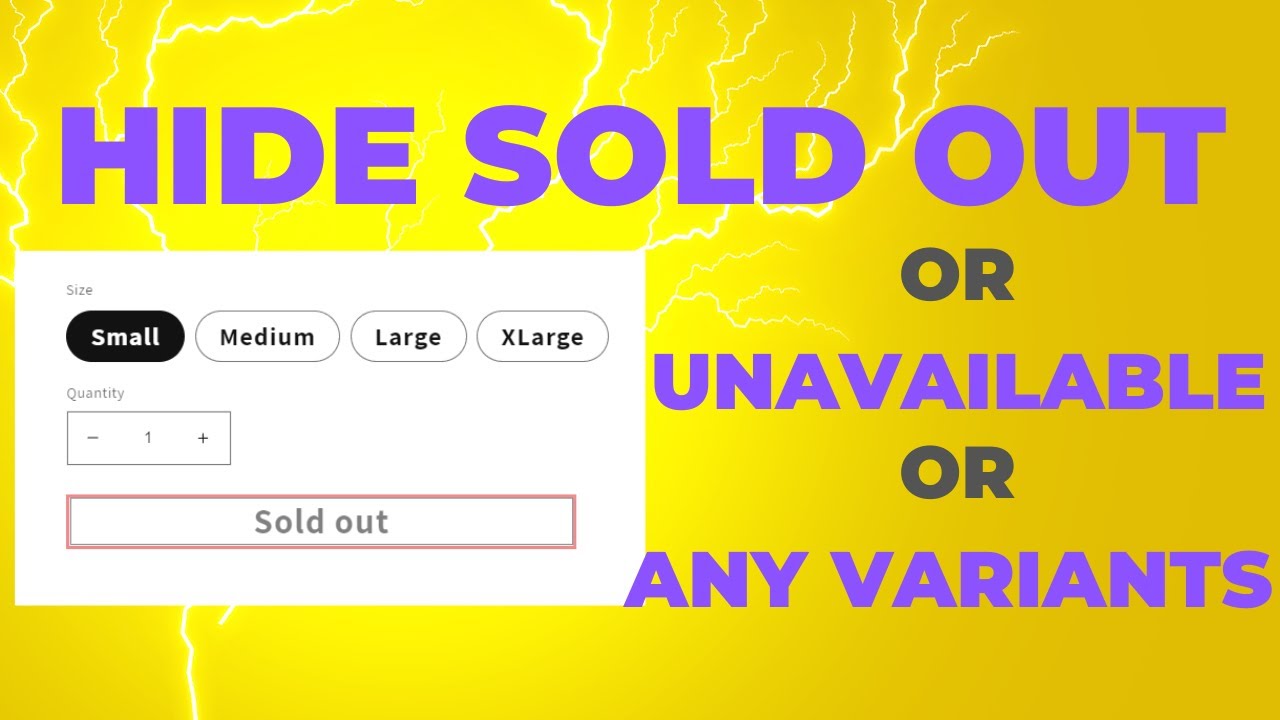 Camouflage: Hide Sold Variants