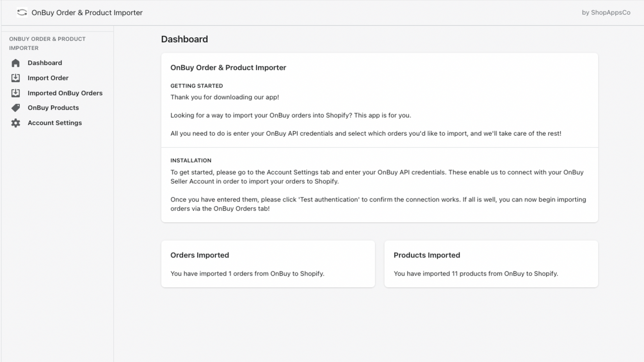 OnBuy Order & Product Importer