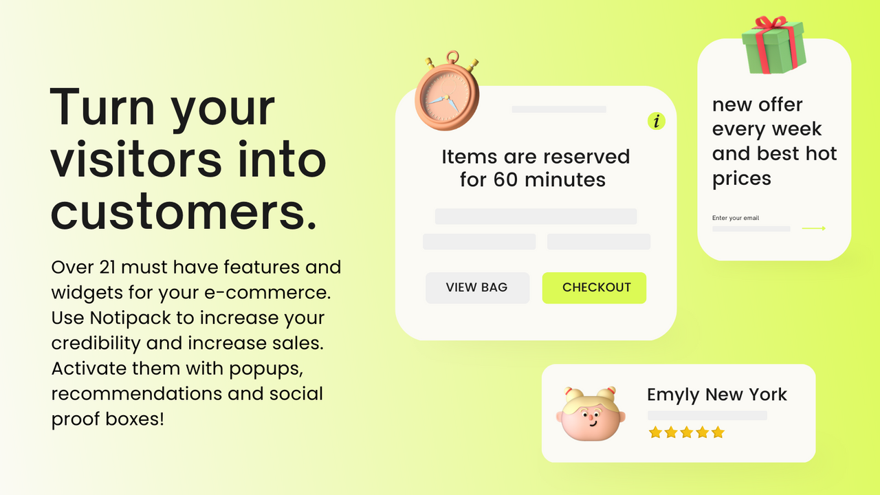 Notipack: pop ups & cookies