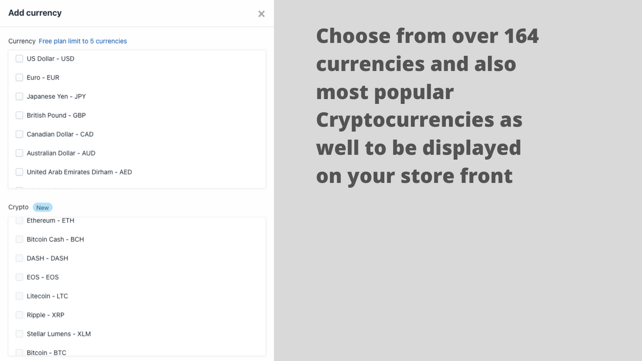 cryptocurrency supported