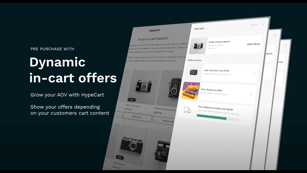 Hype Cart Upsell + Free Gifts