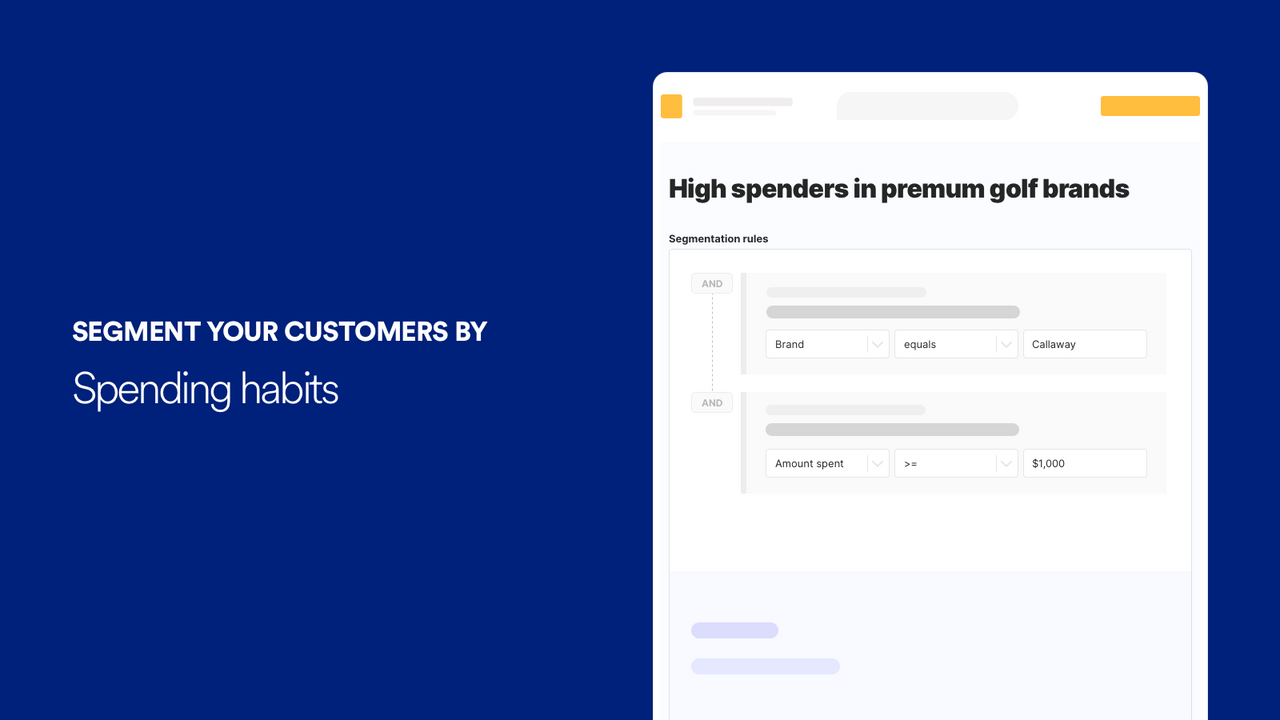 Segmentation by spending habits