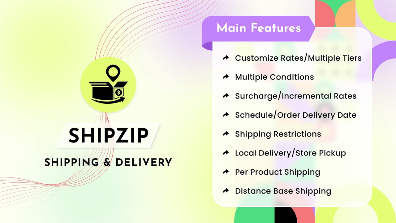 Customize shipping rules by zip code, product type, and cart conditions for flexible delivery options.