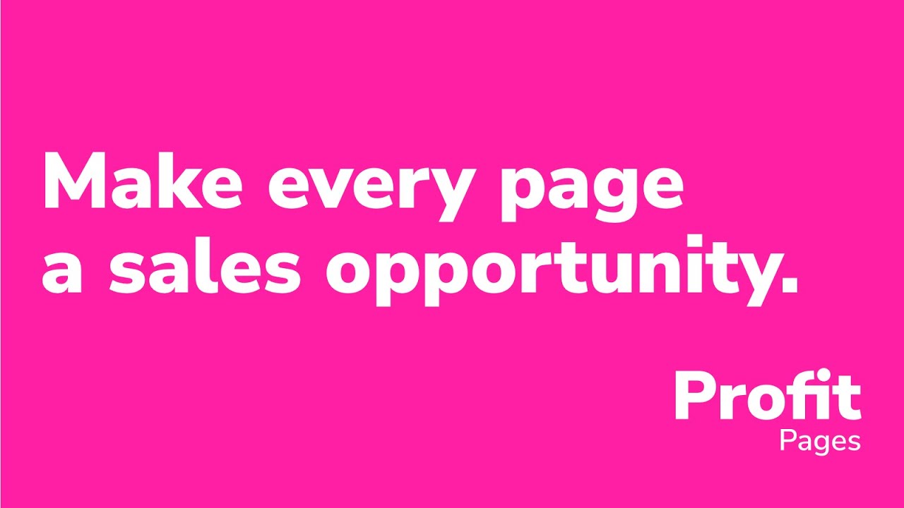 Profit Pages Page Builder
