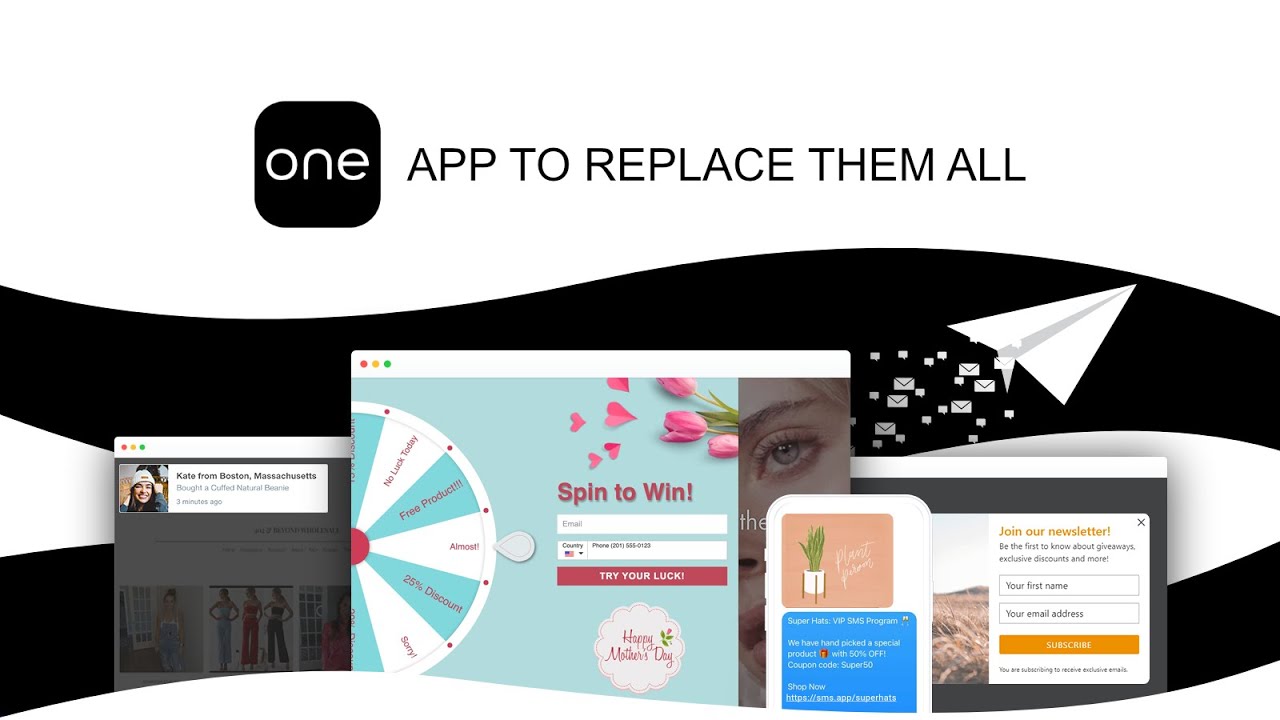 ONE: AI, Pop Up, SMS Marketing