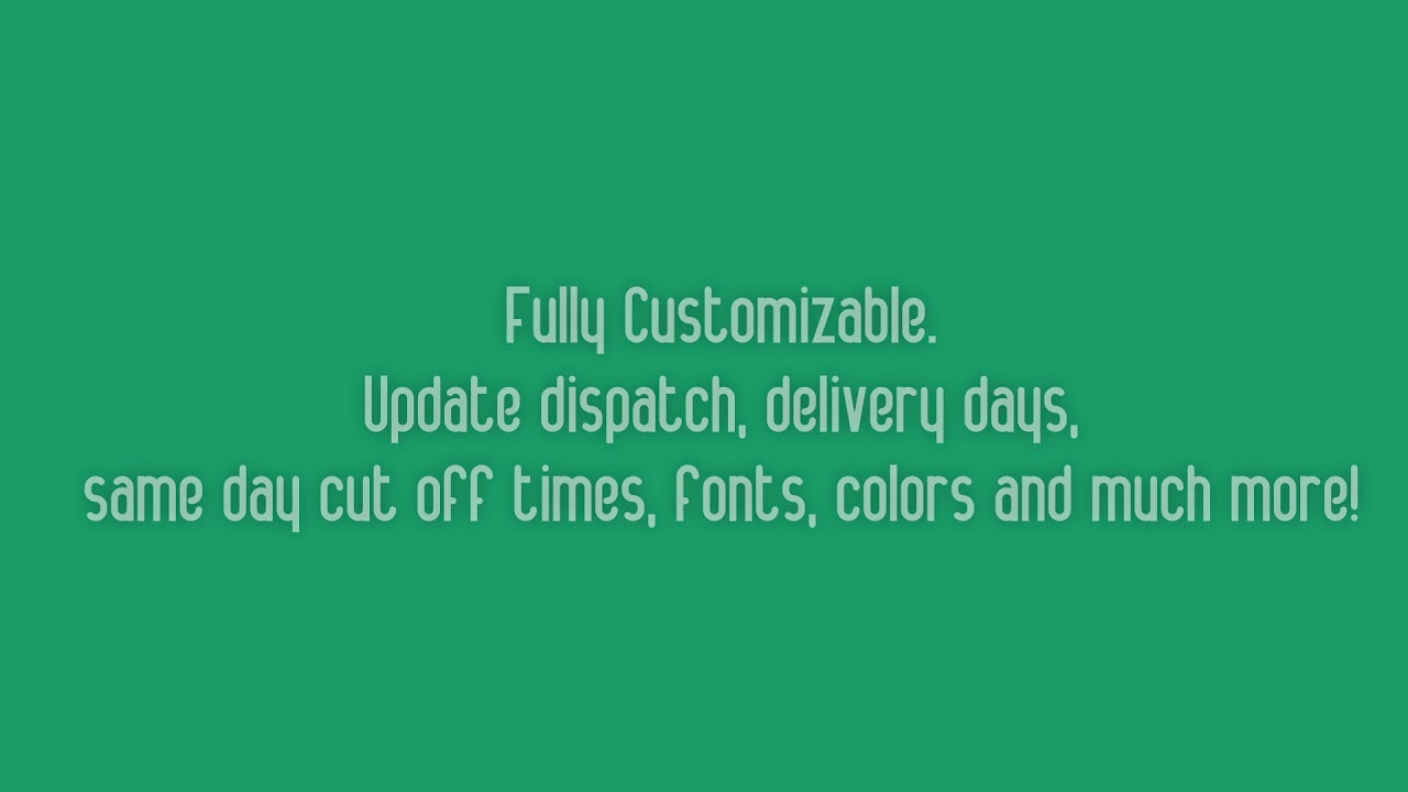 Shipping Delivery Deadline