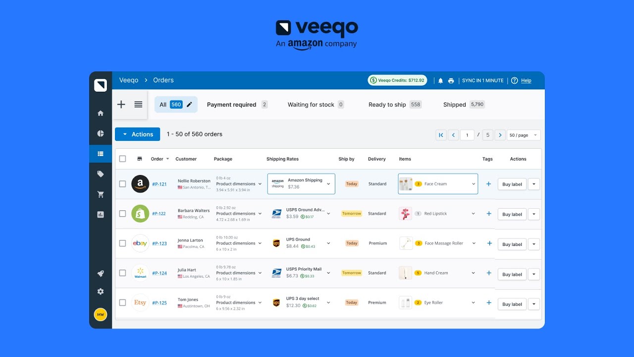 Veeqo Shipping