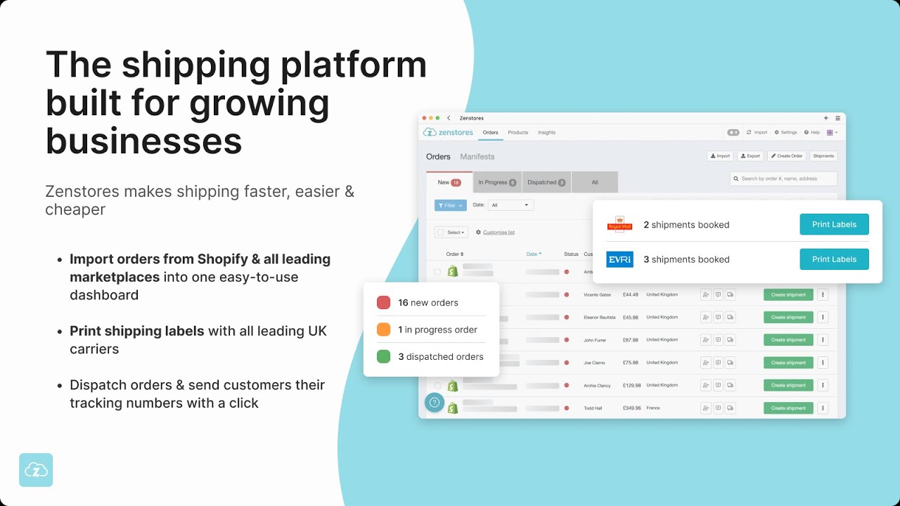 Zenstores: UK Shipping