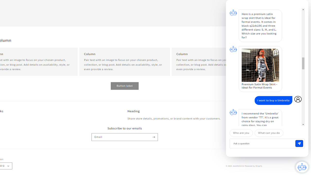 user chat with assistant