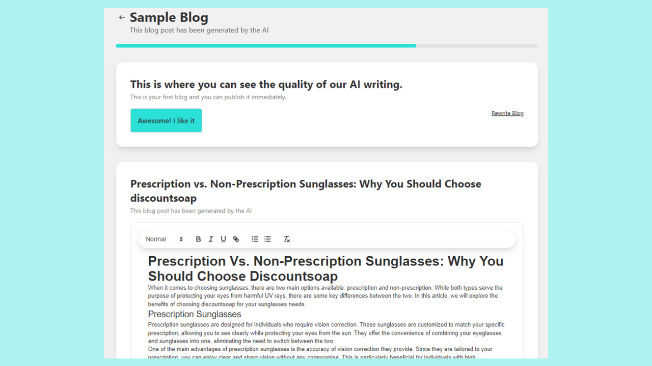 Read and approve content. Save as draft, schedule or publish.