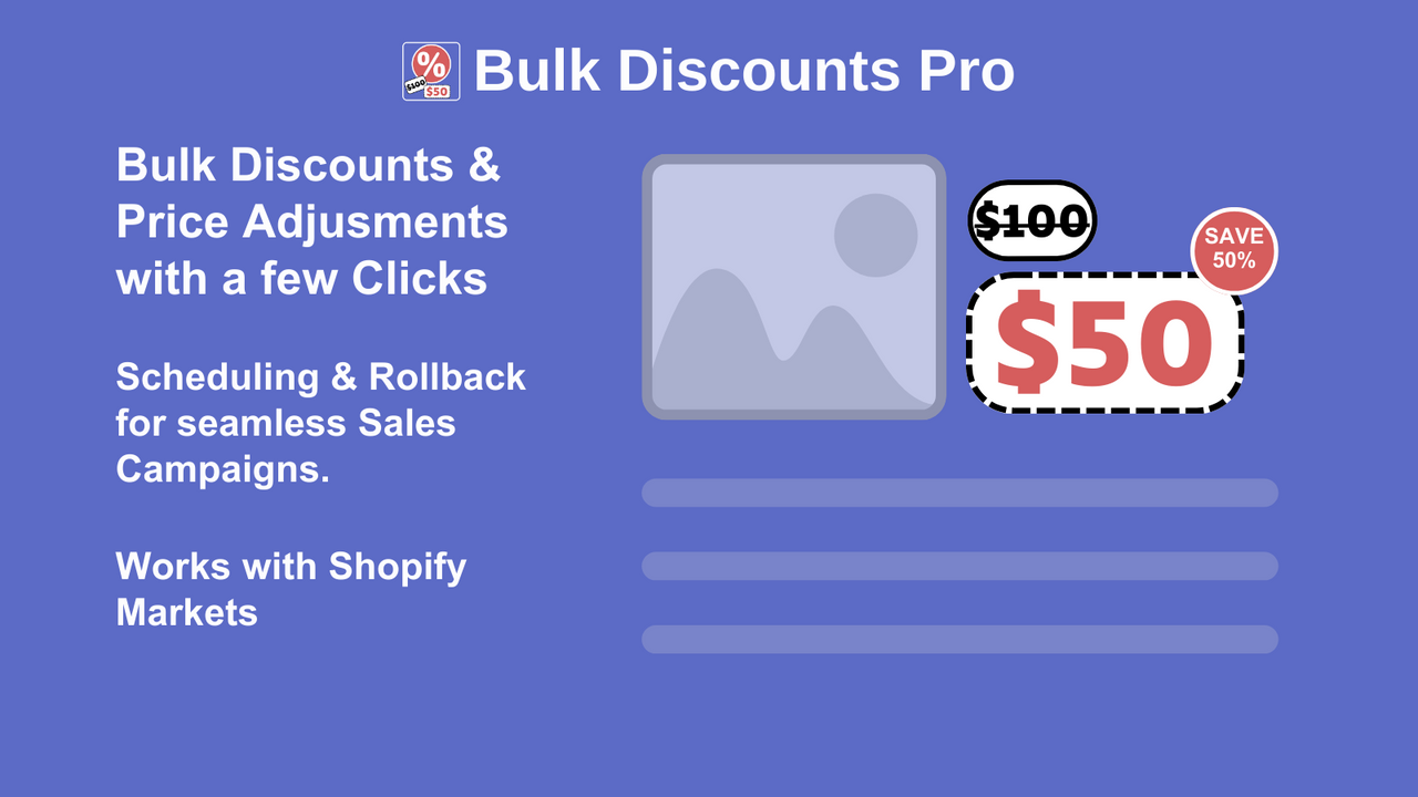 Bulk Price Editor & Discounts