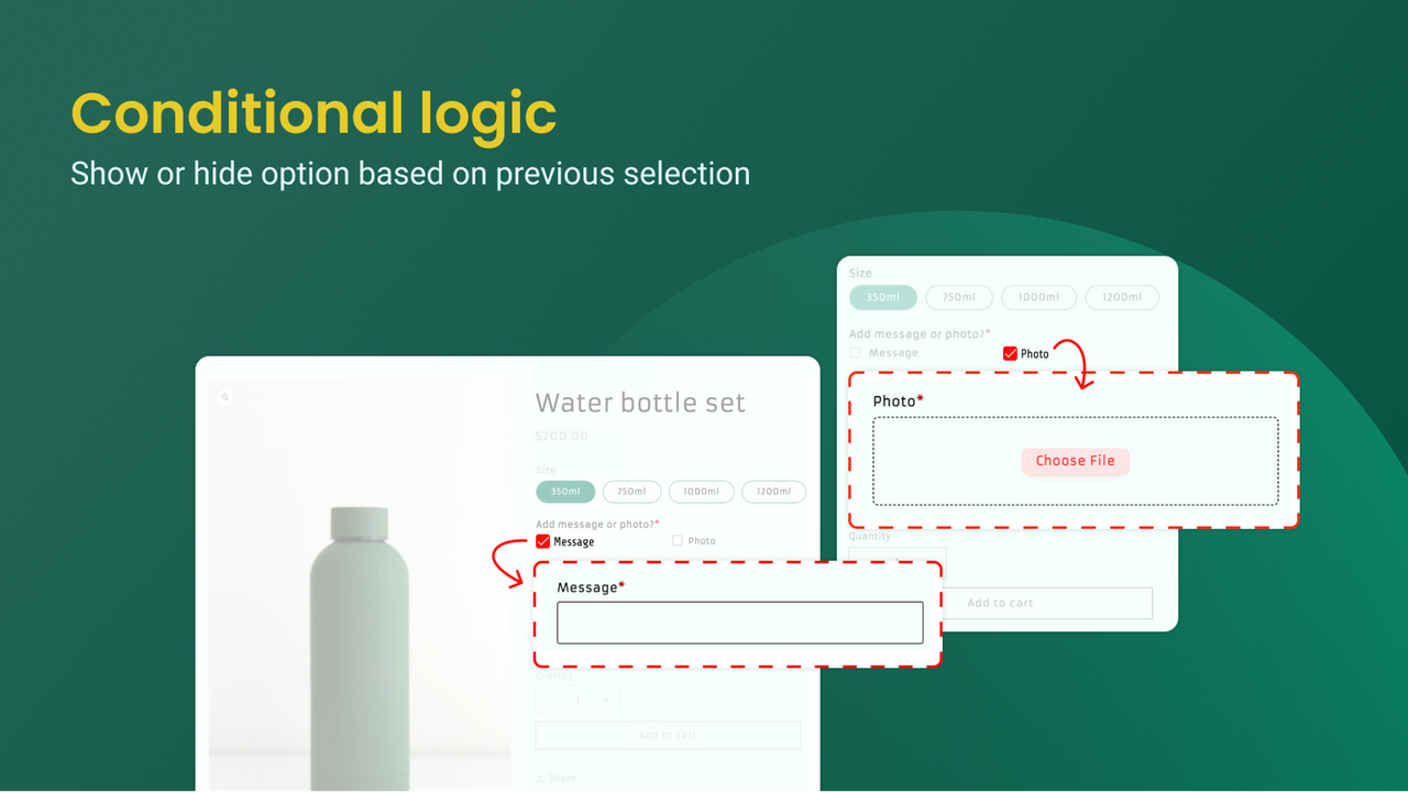 Show/ hide options conditionally