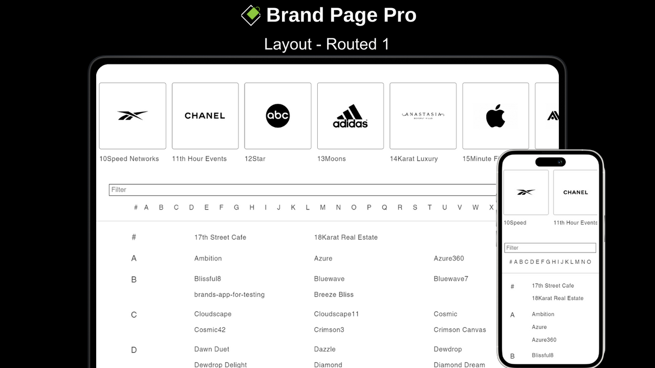 Routed 1 Brand Page Shopify Pro Layout - Desktop and Mobile