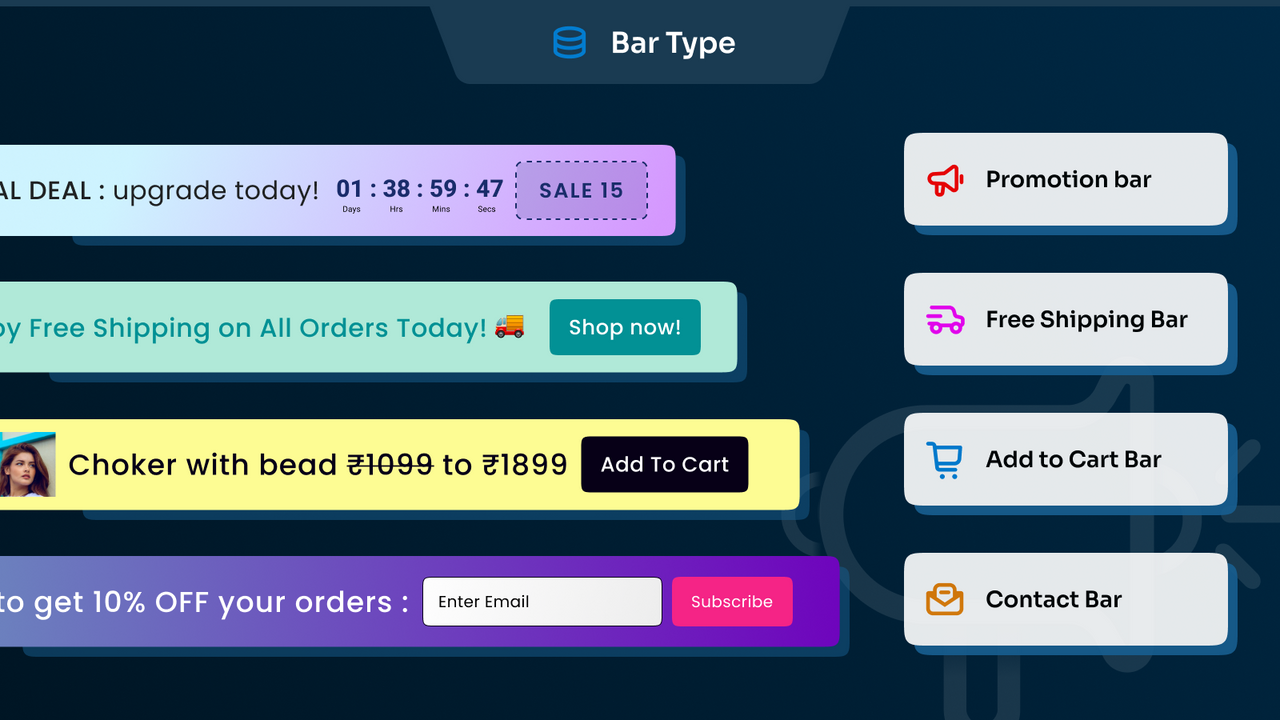 WebRex Multi Announcement Bar