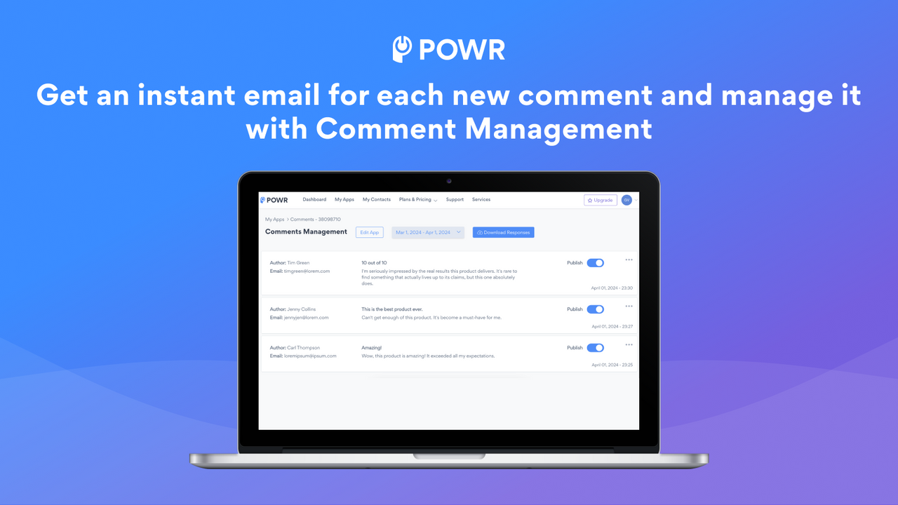 Get an instant email for each new comment in Comment Management