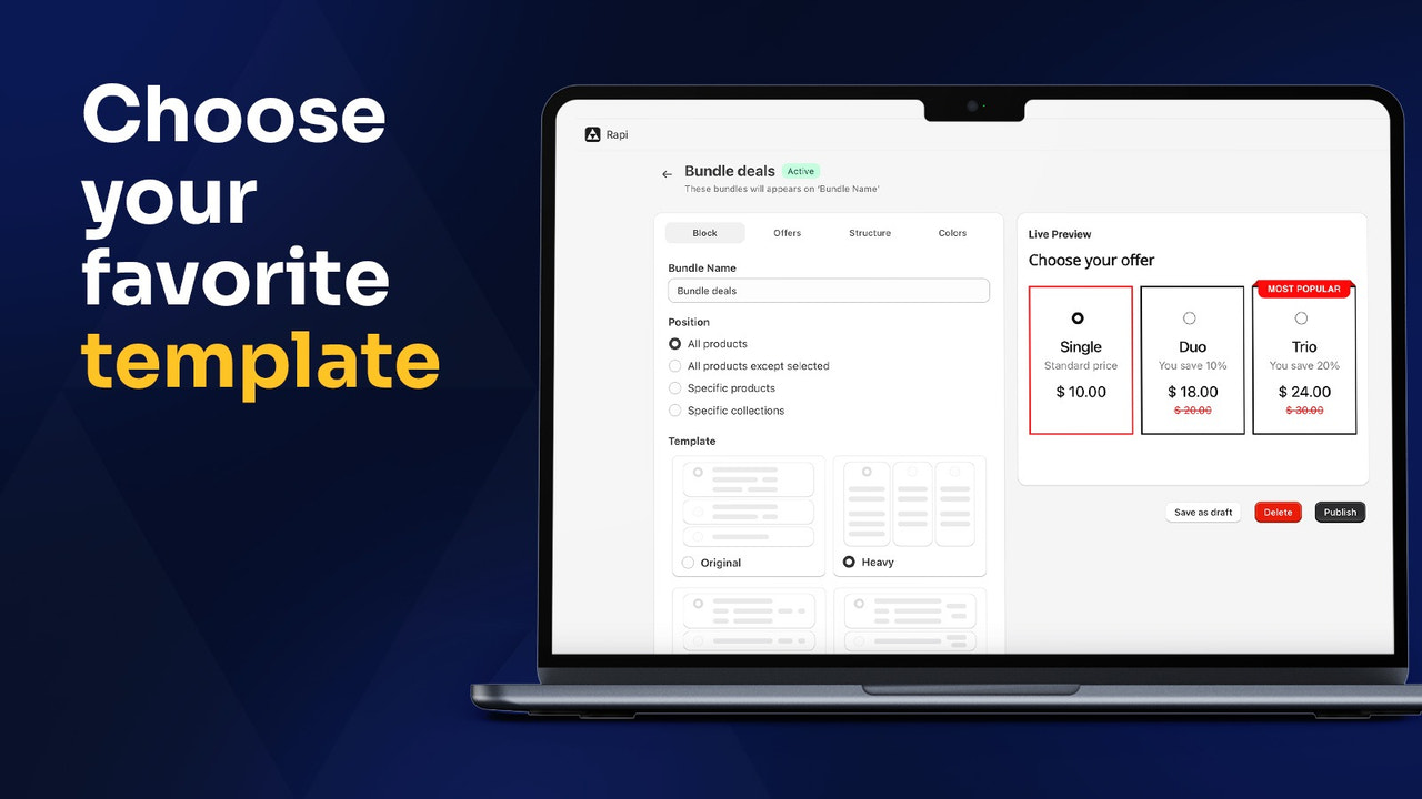 Rapi Bundle Volume Discount Quantity Breaks