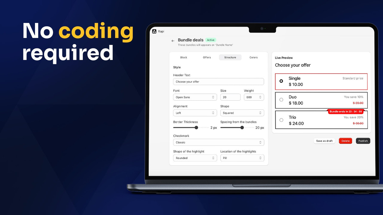 Rapi Bundle Volume Discount Quantity Breaks