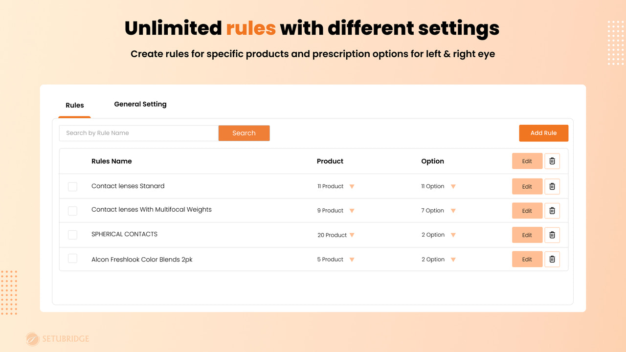 prescription rules at app backend