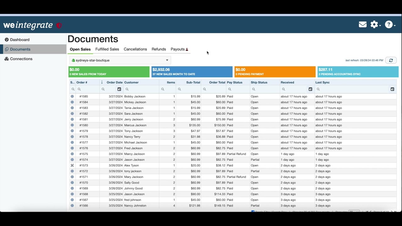 WeIntegrate: QuickBooks Sync