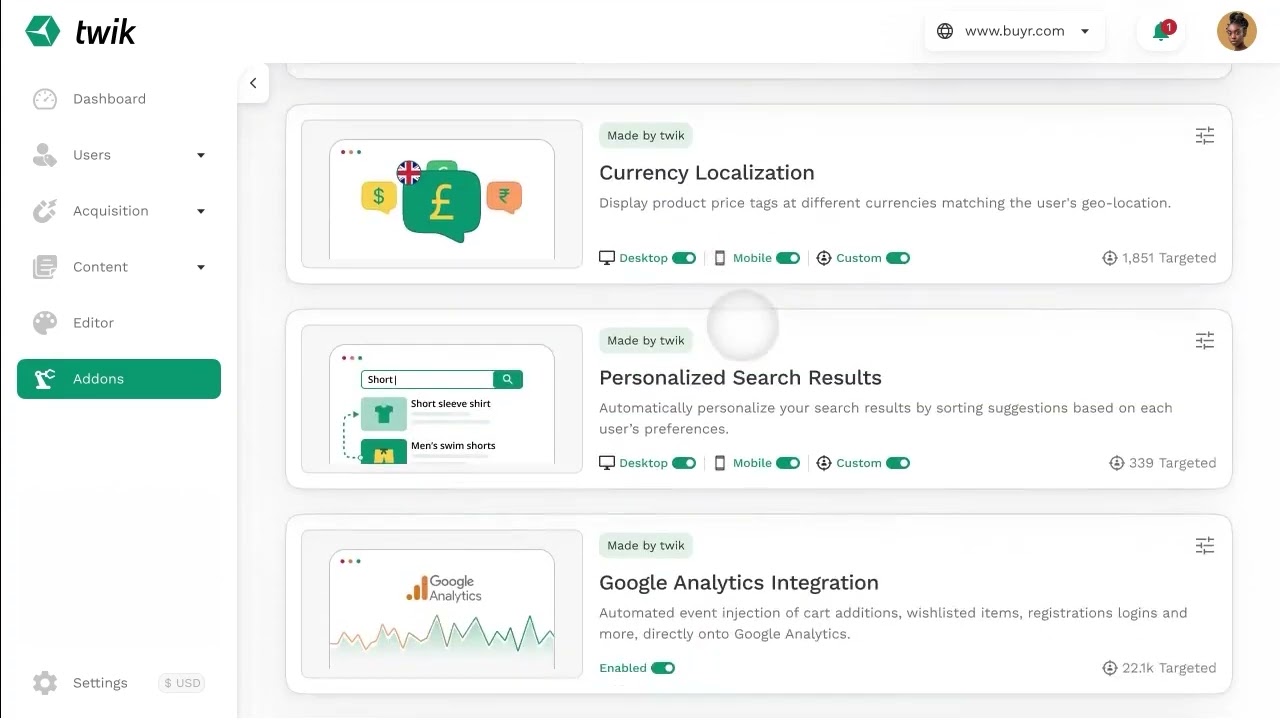 Analytics & Boosters by Twik