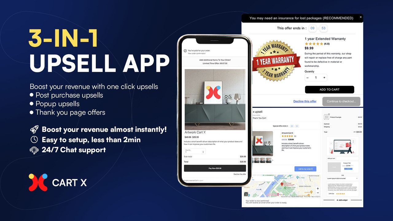 Cart X ‑ Post Purchase Upsell