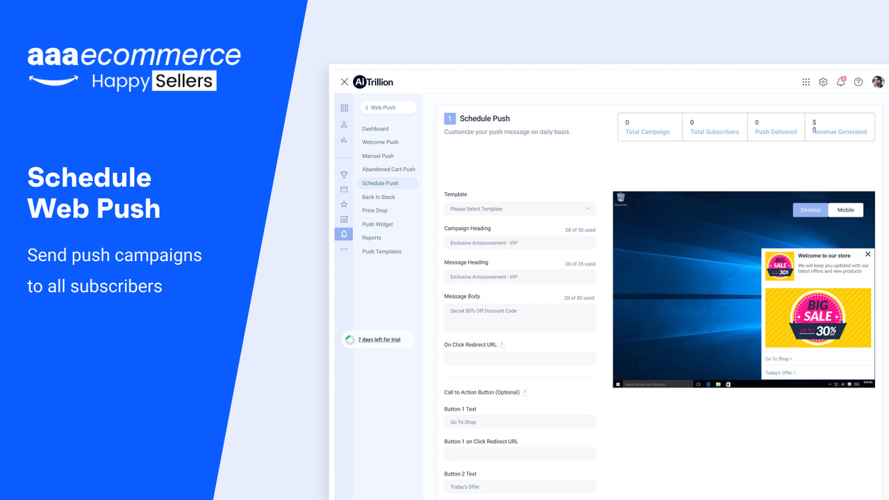 Schedule Web Push Notification