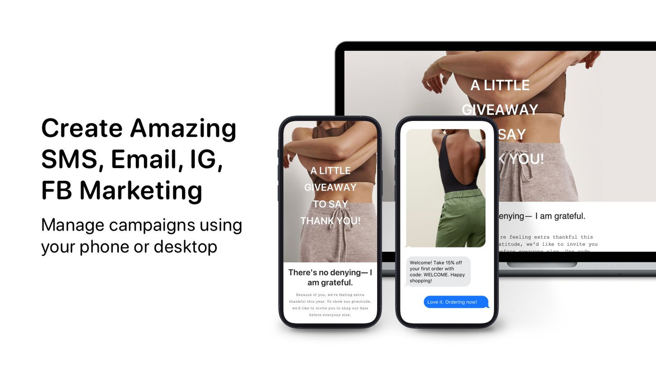 EM: SMS,FB,IG,Email Marketing