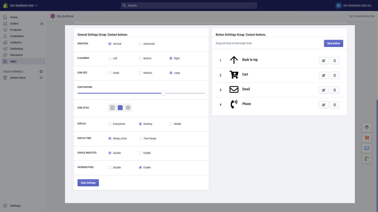 Floatify - CTA, Social Buttons: Contact Buttons.