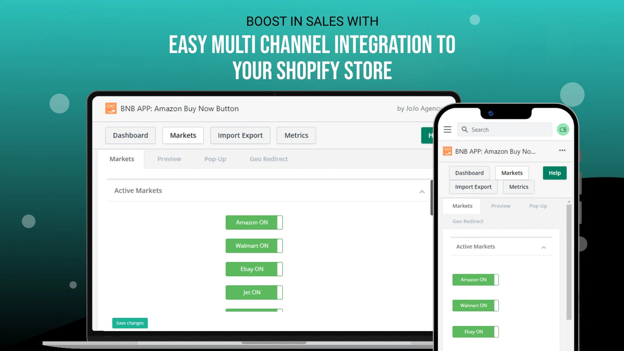 Select your MARKETS like Amazon OR eBay OR any marketplace