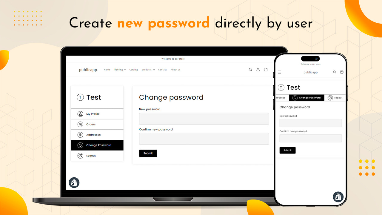 Customer Accounts Change Password