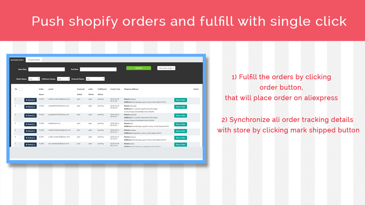Search Shopify orders