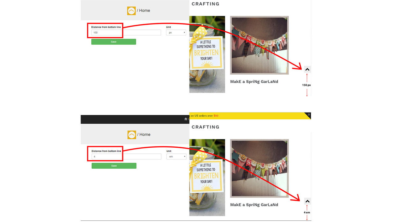 SealGlobal Scroll to Top changed settings effect