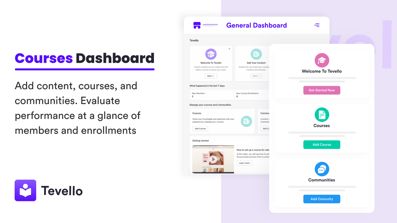 Courses & Digital Product Dashboard