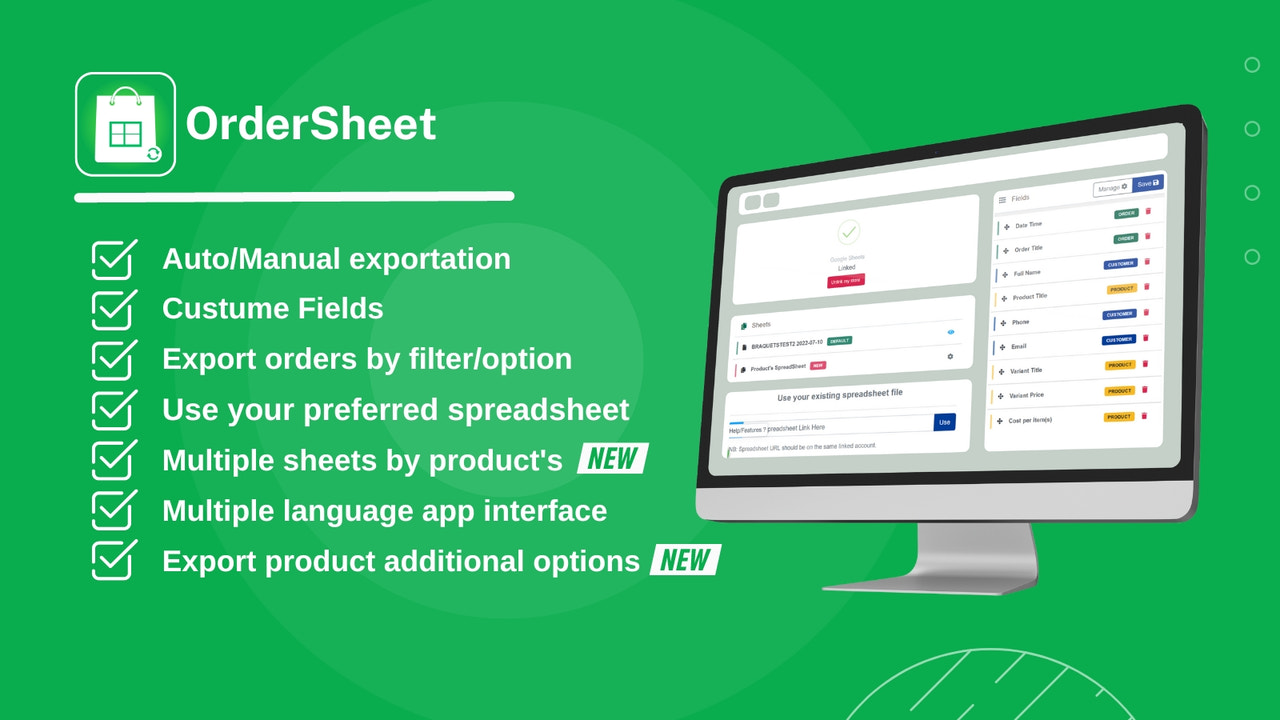OrderSheet Auto Google Sheets