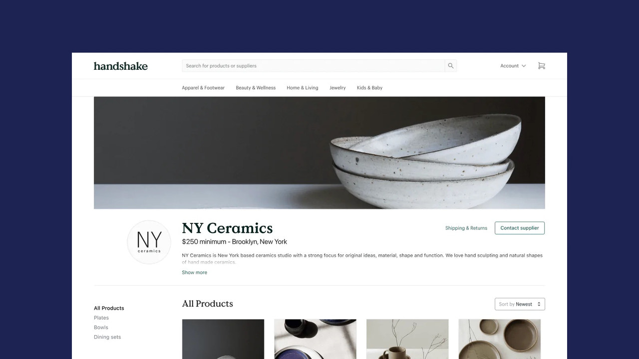 Handshake for Suppliers