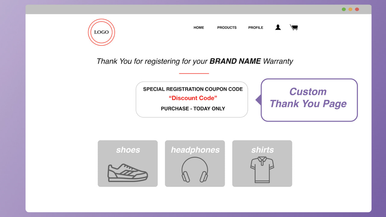 Custom thank you page