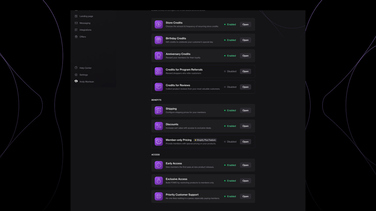 Screenshot of Inveterate Benefits