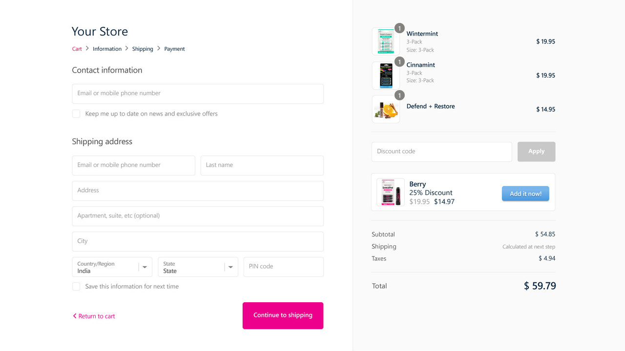 AOVboost offer form on storefront