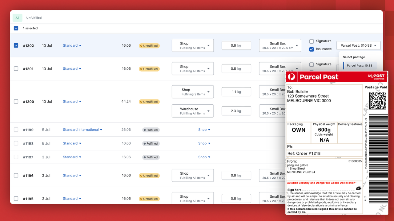Australia Post EZ Label