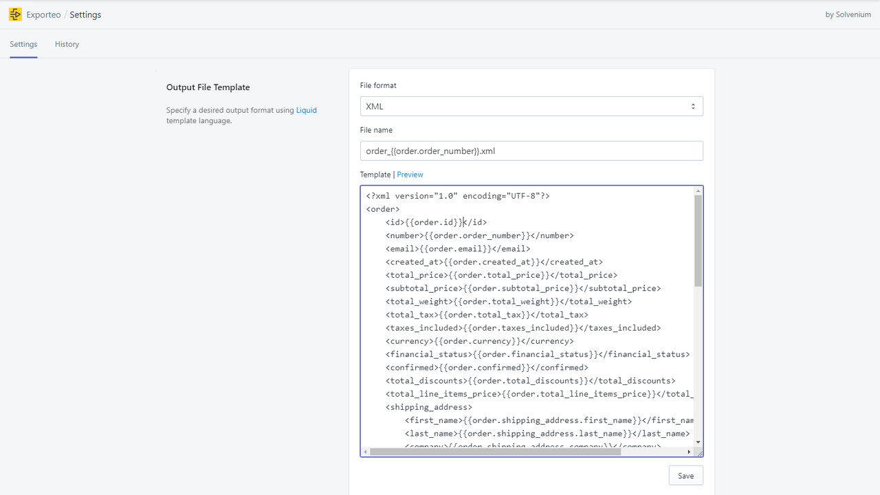 Output File Template