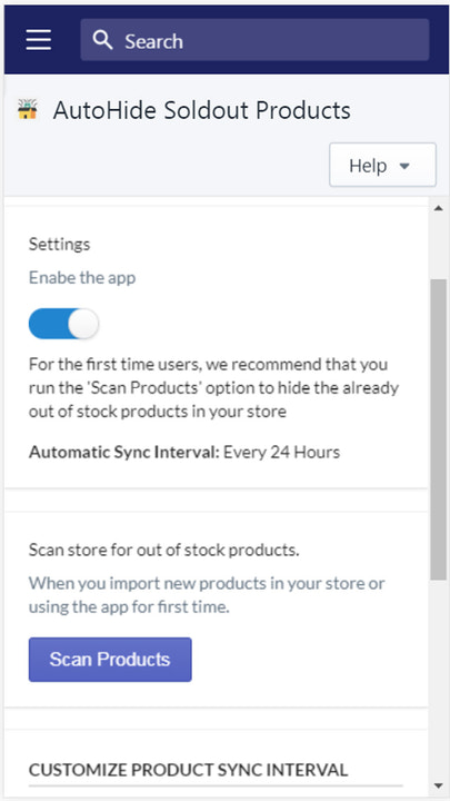 out of stock products