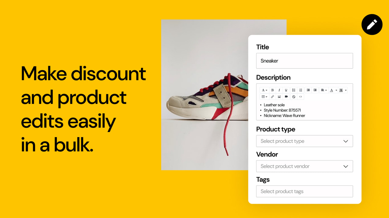 SpurIT Bulk Products Editor